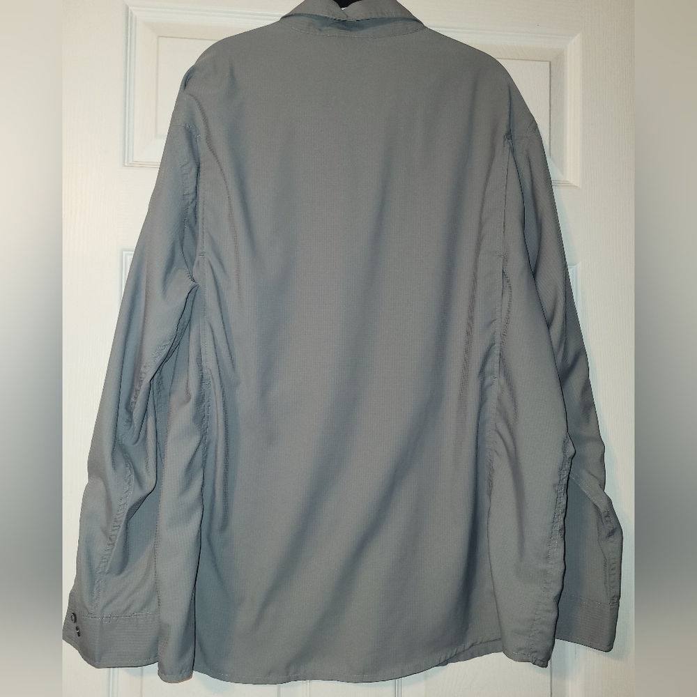 AFTCO AFTECH Fishing Rangle Long Sleeve Sun Shirt‎ Vented Gray Size X Large - Picture 2 of 6